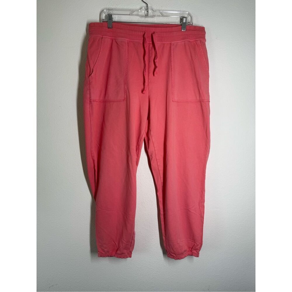 Aerie Women’s Coral Jogger Sweatpants Relaxed Fit Drawstring Sz XL Cotton